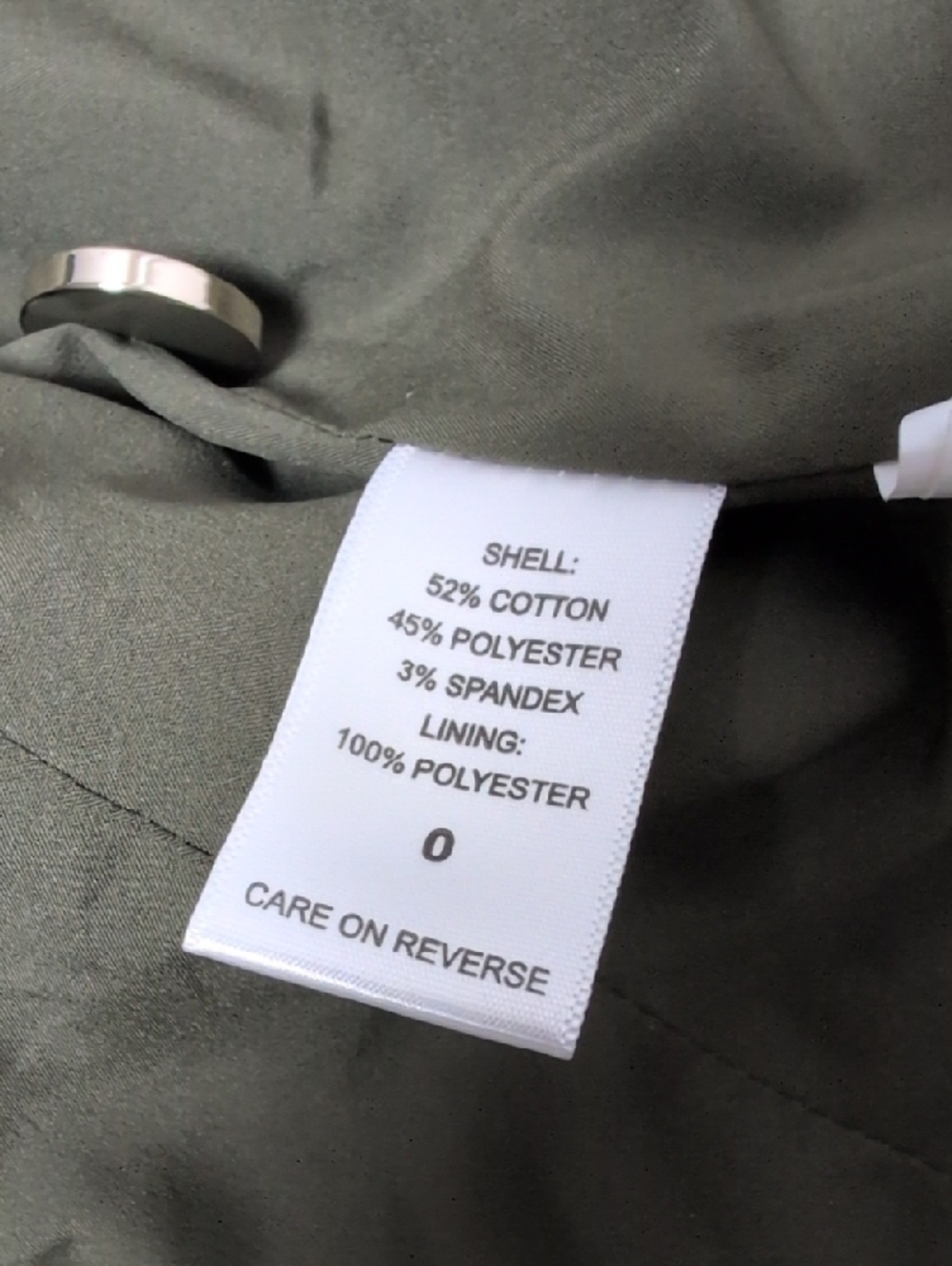 New York & Company Olive Green Tailored Two-Button Blazer - Picture 5 of 5